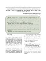 Giải pháp nâng cao chất lượng triển khai chương trình môn học chuyên ngành Thể dục trường Đại học TDTT Đà Nẵng theo hệ thống tín chỉ