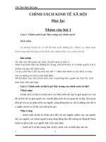 Đề cương CHÍNH SÁCH KINH TẾ XÃ HỘI - TMU (mới 2020)