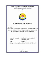 THỰC HIỆN CHÍNH SÁCH bảo HIỂM xã hội đối với NGƯỜI LAO ĐỘNG NHẰM xây DỰNG QUAN hệ LAO ĐỘNG LÀNH MẠNH tại CÔNG TY TNHH xây DỰNG mỹ đà 