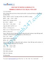 bai tap ve muoi cacbonat va hidrocacbonat tac dung voi axit