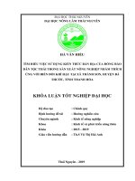 Tìm hiểu việc sử dụng kiến thức bản địa của đồng bào dân tộc thái trong sản xuất nông nghiệp nhằm thích ứng với biến đổi khí hậu tại xã thành sơn, huyện bá thước, tỉnh thanh hóa 