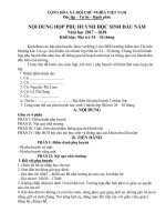 bản họp phụ huynh đầu năm