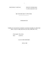 Nghiên cứu tài nguyên cây thuốc các huyện ven biển của tỉnh thái bình và đề xuất biện pháp bảo tồn, phát triển bền vững  