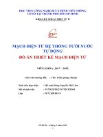 Đồ án thiết kế hệ thống tưới cây tự động