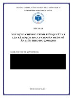 Xây dựng ISO 22000:2018 cho quy trình sản xuất mì ăn liền