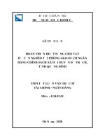 Hoàn thiện hoạt động cho vay hộ cận nghèo tại phòng giao dịch ngân hàng chính sách xã hội huyện bố trạch, tỉnh quảng bình 