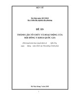 ĐỀ ÁNTHÀNH LẬP, TỔ CHỨC VÀ HOẠT ĐỘNG CỦAHỘI ĐỒNG Y KHOA QUỐC GIA