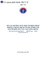 SỔ TAY HƯỚNG DẪN MỘT SỐ BIỆN PHÁP PHÒNG CHỐNG DỊCH COVID-19 ĐỐI VỚI NGƯỜI KHUYẾT TẬT TẠI CỘNG ĐỒNG