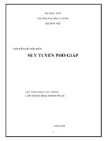 CHUYÊN ĐỀ NỘI TIẾT SUY TUYẾN PHÓ GIÁP