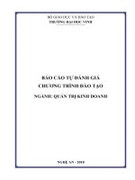 BÁO CÁO TỰ ĐÁNH GIÁ CHƯƠNG TRÌNH ĐÀO TẠO NGÀNH: QUẢN TRỊ KINH DOANH