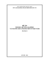 ĐỀ ÁNTHÀNH LẬP TÒA GIA ĐÌNH VÀ NGƯỜI CHƯA THÀNH NIÊN Ở VIỆT NAM