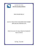 Quản lý nhà nước về bảo hiểm thất nghiệp trên địa bàn tỉnh kon tum 