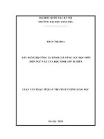 Xây dựng bộ công cụ đánh giá năng lực đọc hiểu môn ngữ văn của học sinh lớp 10 THPT 