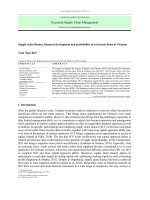 Supply chain finance, financial development and profitability of real estate firms in Vietnam