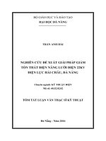 Nghiên cứu đề xuất giải pháp giảm tổn thất điện năng lưới điện 22kv điện lực hải châu, đà nẵng 