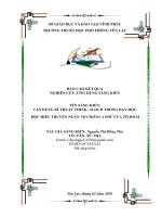 Vận dụng kĩ thuật think- aloud trong dạy học đọc hiểu truyện ngắn Vợ Chồng A Phủ của Tô Hoài