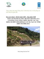 BÁO CÁO ĐANH GIÁ MỨC ĐỘ TỔN THƢƠNG CỦA CƠ SỞ HẠ TẦNG NÔNG THÔN TRƢỚC CÁC TÁC ĐỘNG DO BIẾN ĐỔI KHÍ HẬU GÂY RA TẠI CÁC TỈNH MIỀN NÚI PHÍA BẮC