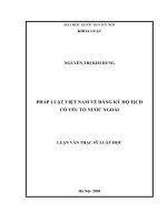 Pháp luật việt nam về đăng ký hộ tịch có yếu tố nước ngoài 