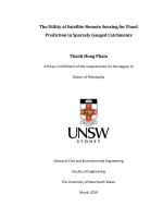 Sử dụng dữ liệu vệ tinh viễn thám cho dự báo lũ lụt ở vùng thiếu số liệu quan trắc 