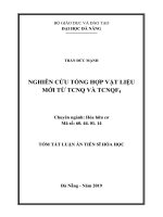 Nghiên cứu tổng hợp vật liệu mới từ TCNQ và TCNQF₄ 
