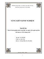 SKKN một số phương pháp gây hứng thú cho trẻ hoạt động góc