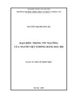 Đạo hiếu trong tín ngưỡng của người việt ở đồng bằng bắc bộ 