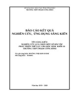 Nghiên cứu lựa chọn một số bài tập phát triển thể lực cho học sinh khối 10 trường THPT Phạm Công Bình