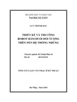 Thiết kế và thi công robot bám đuôi đối tượng trên nền hệ thống nhúng 
