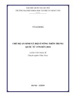Chế độ an sinh xã hội ở nông thôn trung quốc từ 1978 đến 2018 