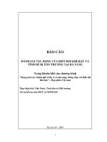 ĐÁNH GIÁ TÁC ĐỘNG CỦA BIẾN ĐỔI KHÍ HẬU VÀ TÍNH DỄ BỊ TỔN THƯƠNG TẠI ĐÀ NẴNG