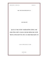 Quản lý nhà nước về bồi dưỡng tiếng anh cho công chức cơ quan hành chính nhà nước trung ương đáp ứng yêu cầu hội nhập quốc tế 