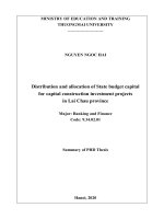Phân bổ và cấp phát sử dụng vốn ngân sách nhà nước cho các dự án đầu tư xây dựng cơ bản trên địa bàn tỉnh lai châu tt tiếng ah 