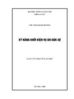 Kỹ năng khởi kiện vụ án dân sự 