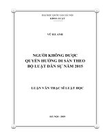 Người không được quyền hưởng di sản theo bộ luật dân sự năm 2015 