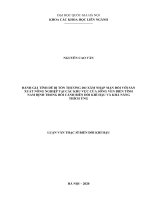 Đánh giá tính dễ bị tổn thương do xâm nhập mặn đối với sản xuất nông nghiệp tại các khu vực cửa sông ven biển tỉnh nam định trong bối cảnh biến đổi khí hậu và khả năng thích ứng 
