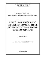 Nghiên cứu thiết kế bộ điều khiển đồng bộ thích nghi cho tay máy robot song song phẳng 