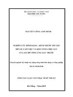 Nghiên cứu hình dạng   kích thước mũ cột đến sự làm việc và khả năng chịu lực của sàn bê tông ứng lực trước 