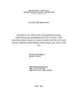 Nghiên cứu nồng độ osteoprotegerin, parathyroid hormone huyết tương, tổn thương động mạch cảnh và một số yếu tố liên quan ở bệnh nhân bệnh thận mạn lọc máu chu kỳ 
