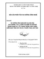 XU HƯỚNG ỨNG DỤNG BỨC XẠ ION HÓA (TIA GAMMA, TIA X, CHÙM TIA ĐIỆN TỬ) ĐỂ KHỬ TRÙNG DỤNG CỤ Y TẾ, THANH TRÙNG THỰC PHẨM, KIỂM DỊCH TRÁI CÂY VÀ XỬ LÝ NƯỚC THẢI, KHÍ THẢI
