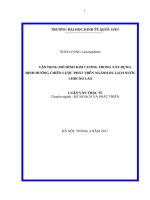 Vận dụng mô hình kim cương trong xây dựng định hướng chiến lược phát triển ngành du lịch của CHDCND Lào
