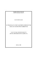 Sự tham gia của việt nam trong chuỗi giá trị toàn cầu ngành công nghiệp ô tô 