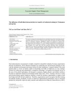 The influence of individual characteristics in transfer of technical training in Vietnamese enterprises