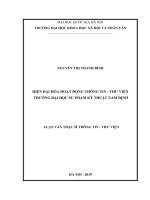 Hiện đại hóa hoạt động thông tin   thư viện trường đại học sư phạm kỹ thuật nam định 
