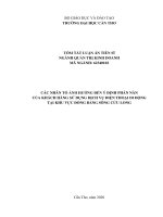 Các nhân tố ảnh hưởng đến ý định phàn nàn của khách hàng sử dụng dịch vụ điện thoại di động khu vực đồng bằng sông cửu long tt 