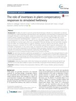 The role of invertases in plant compensatory responses to simulated herbivory