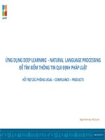 ỨNG DỤNG DEEP LEARNING - NATURAL LANGUAGE PROCESSINGĐỂ TÌM KIẾM THÔNG TIN QUI ĐỊNH PHÁP LUẬT