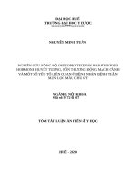 Nghiên cứu nồng độ osteoprotegerin, parathyroid hormone huyết tương, tổn thương động mạch cảnh và một số yếu tố liên quan ở bệnh nhân bệnh thận mạn lọc máu chu kỳ tt 