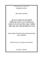 Đề xuất một số giải pháp thiết kế nâng cao cảnh quan một số tuyến đường trục chính trên địa bàn thành phố đà nẵng 