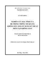 Nghiên cứu đặc tính của hệ thống thông tin quang không dây (FSO) sử dụng kỹ thuật phân tập không gian 