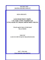 Giải pháp phát triển các khu công nghiệp tại vùng kinh tế trọng điểm miền trung tt 